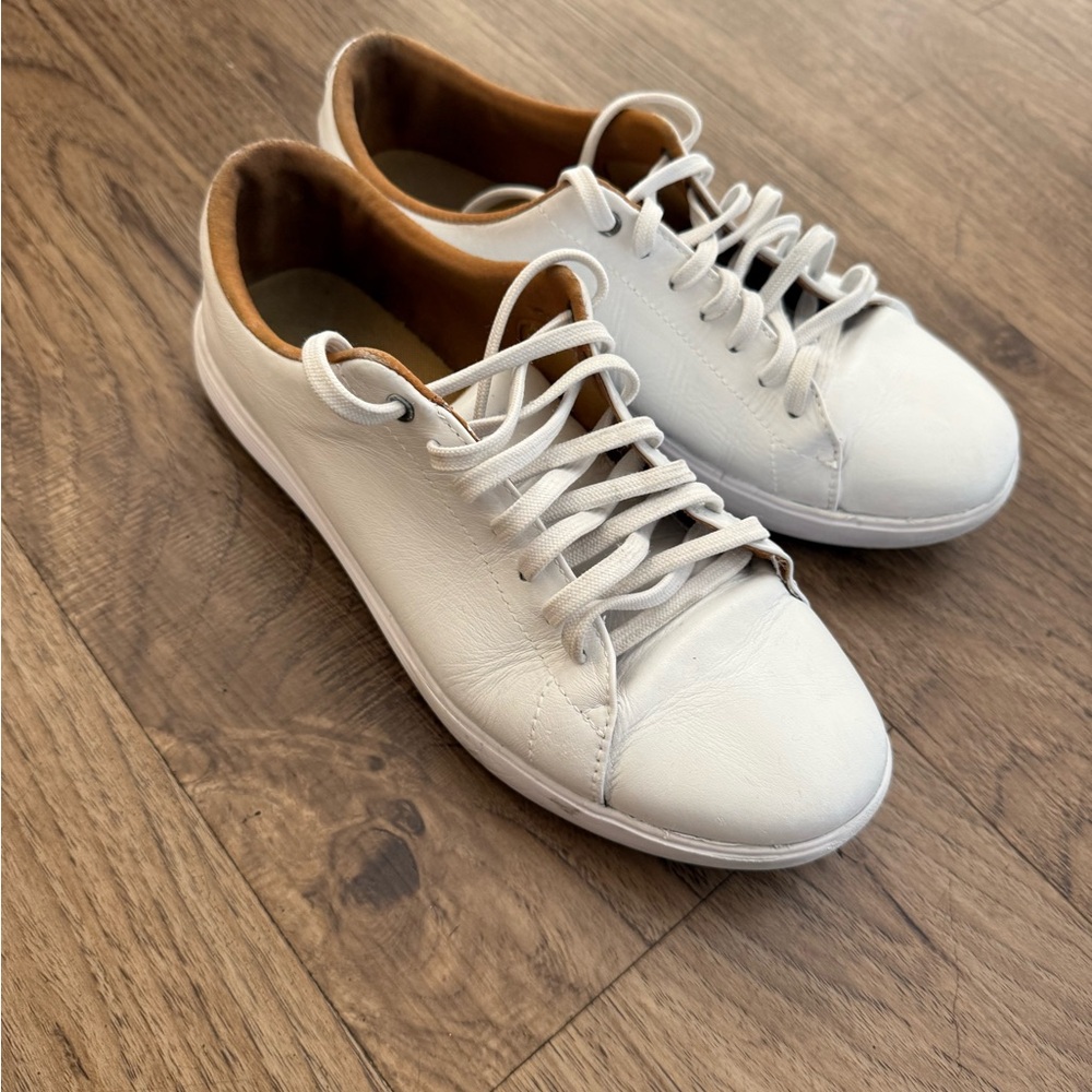 White Leather women Sneakers